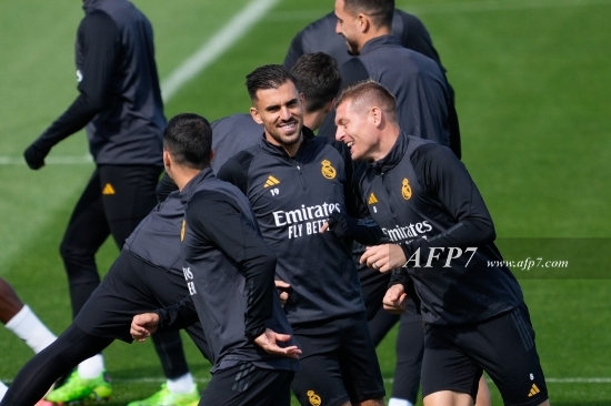 FOOTBALL - CHAMPIONS LEAGUE - REAL MADRID TRAINING SESSION