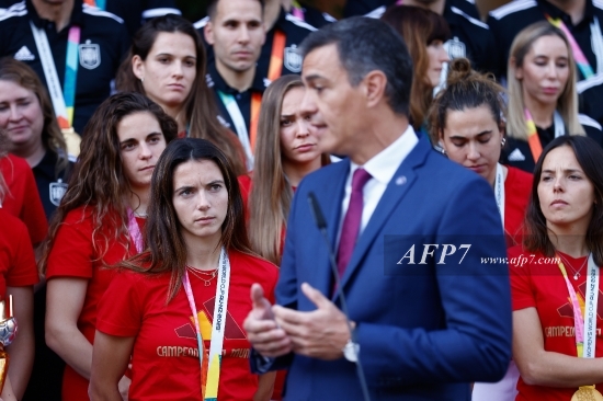 FOOTBALL - PEDRO SANCHEZ RECEIVES TO SPAIN WOMEN TEAM AS WORLD CHAMPIONS